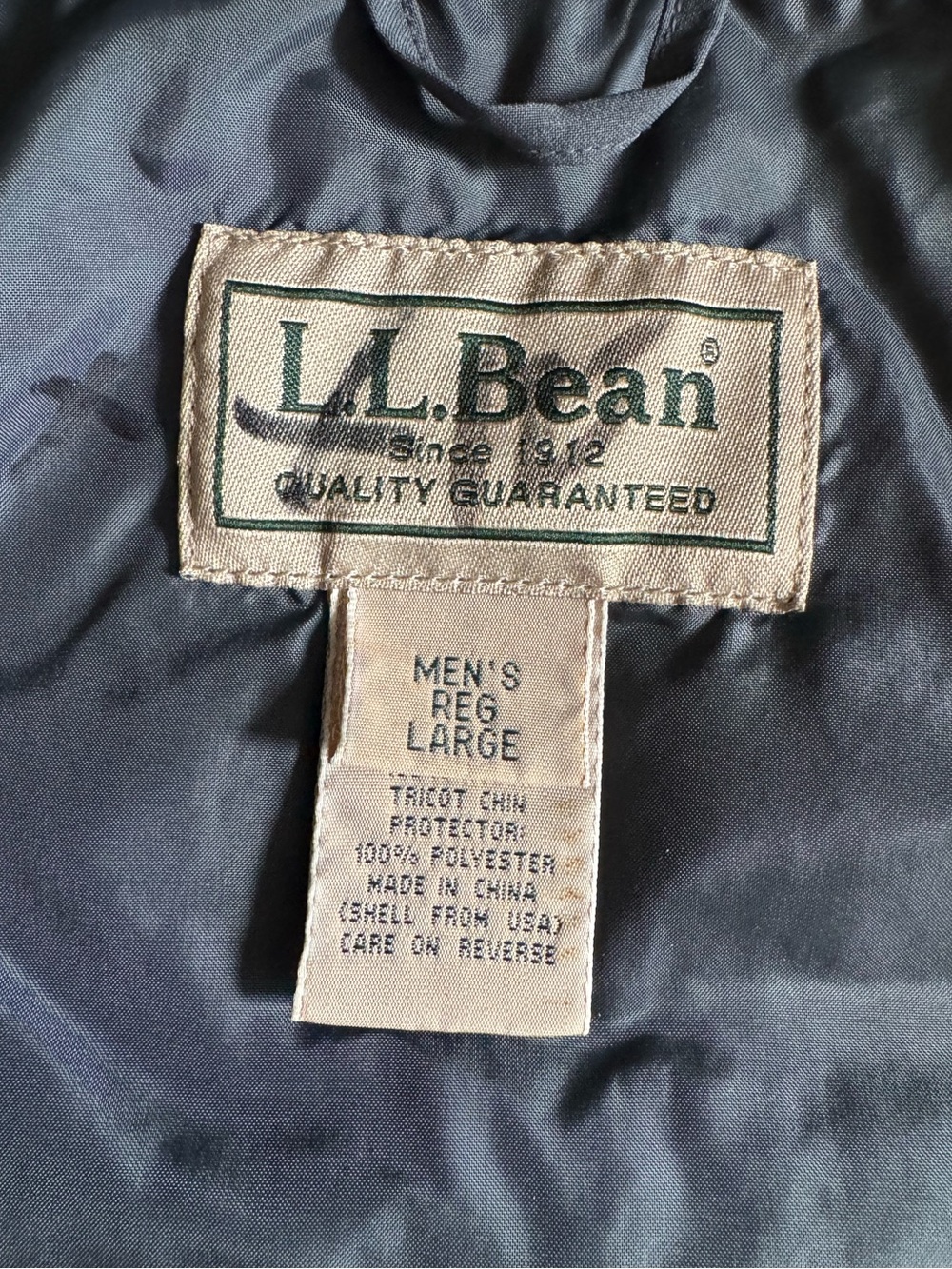 L.L. Bean Hooded Rain Jacket Gray Waterproof Windbreaker Men’s Large - Picture 3 of 14